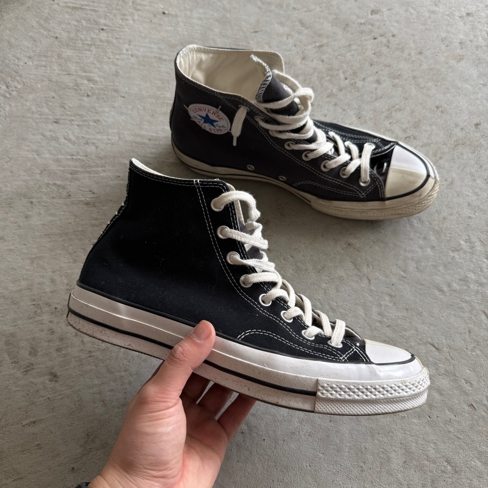 Converse Chuck 70 High Tops – Yin Yang Split Design (As Pictured)